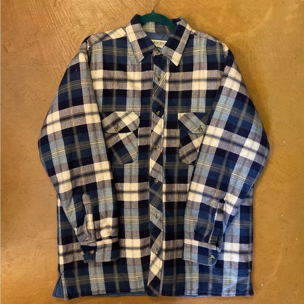 Classic Navy Plaid Button-Down Shirt